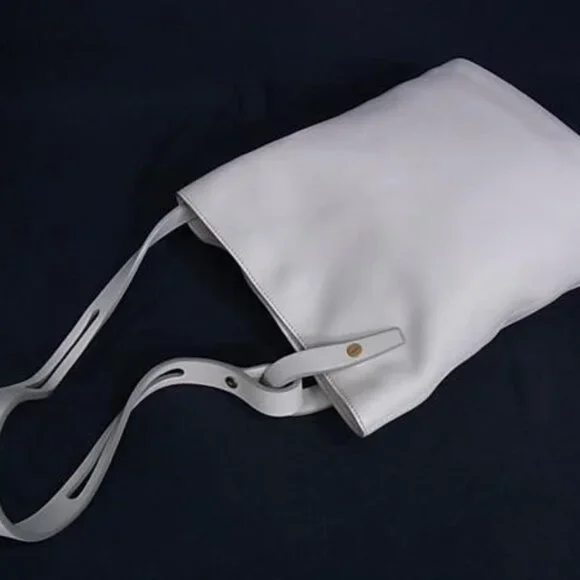 Loewe Shoulder Bag Asymmetrical Ivory Leather